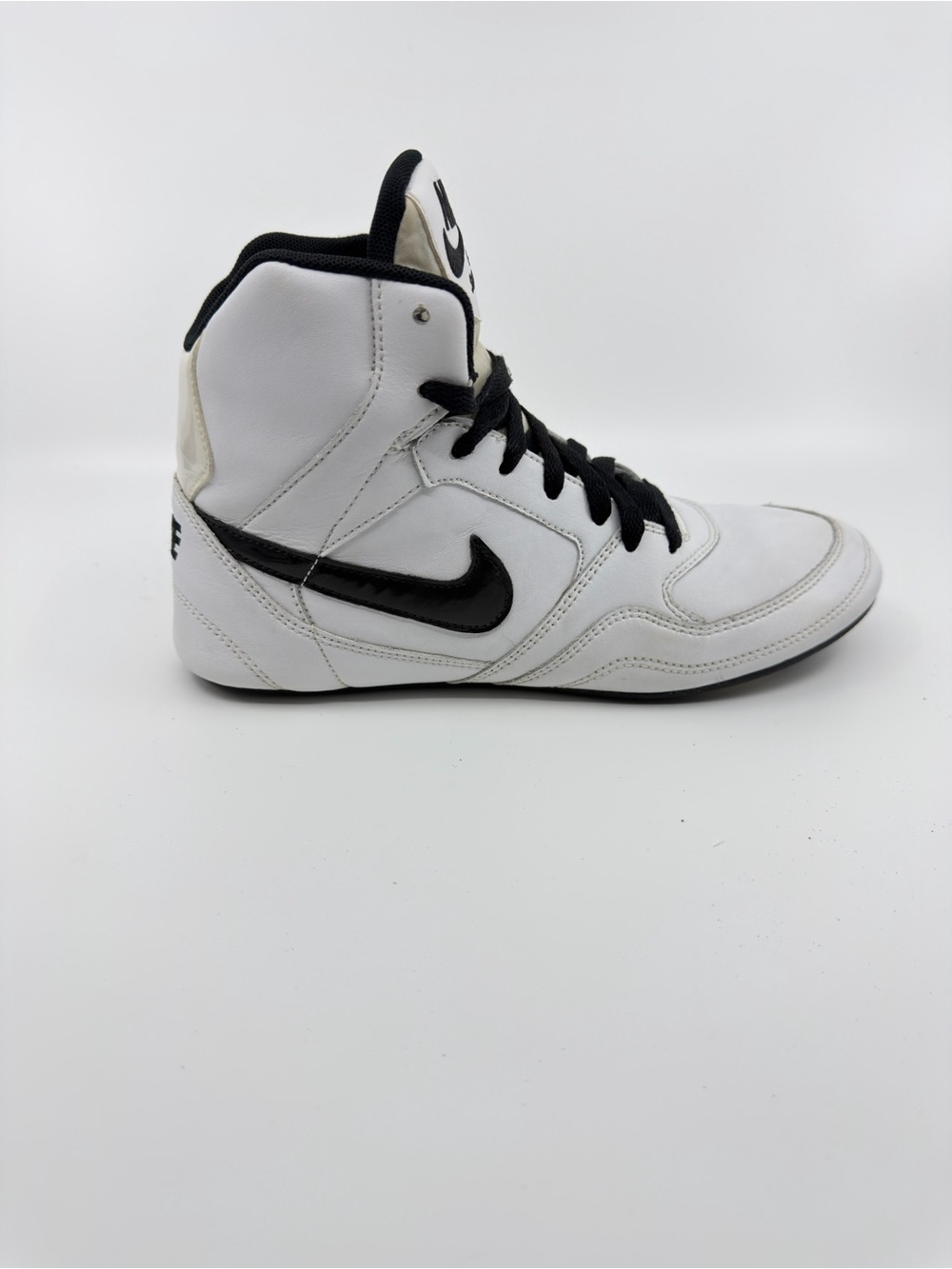 Vintage Nike Greco Supreme Wrestling Shoes Mens 8.5 White Black High Top Shoes - Picture 5 of 13